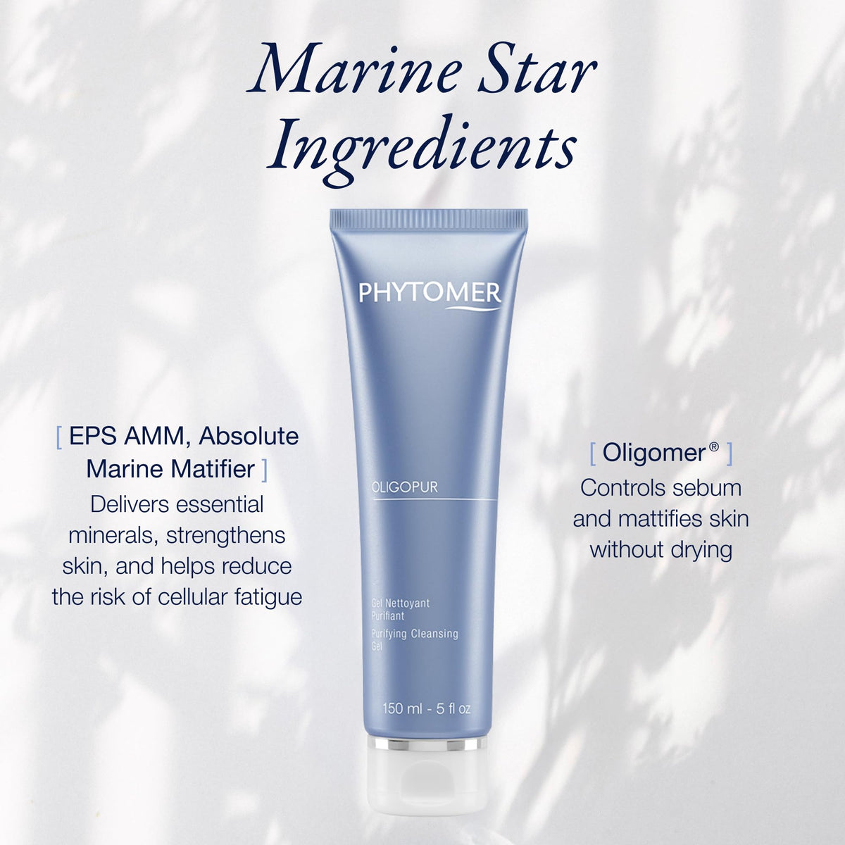 Phytomer Oligopur face and neck massage shows circular cleansing for refreshed skin.