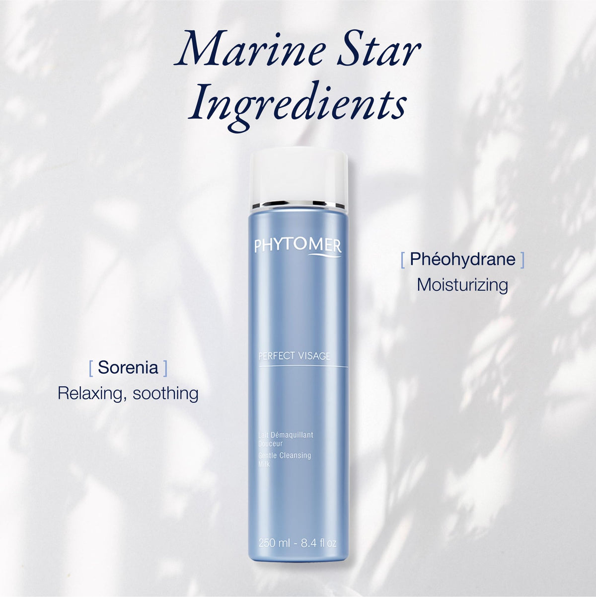 Phytomer Perfect Visage Hydrating Milk applied to face provides lasting moisture.