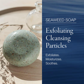 PHYTOMER seaweed soap bar creates a rich lather for a thorough cleanse in the shower