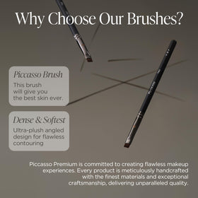 Piccasso 799 Edge Eyeliner Brush with durable double-clamp construction