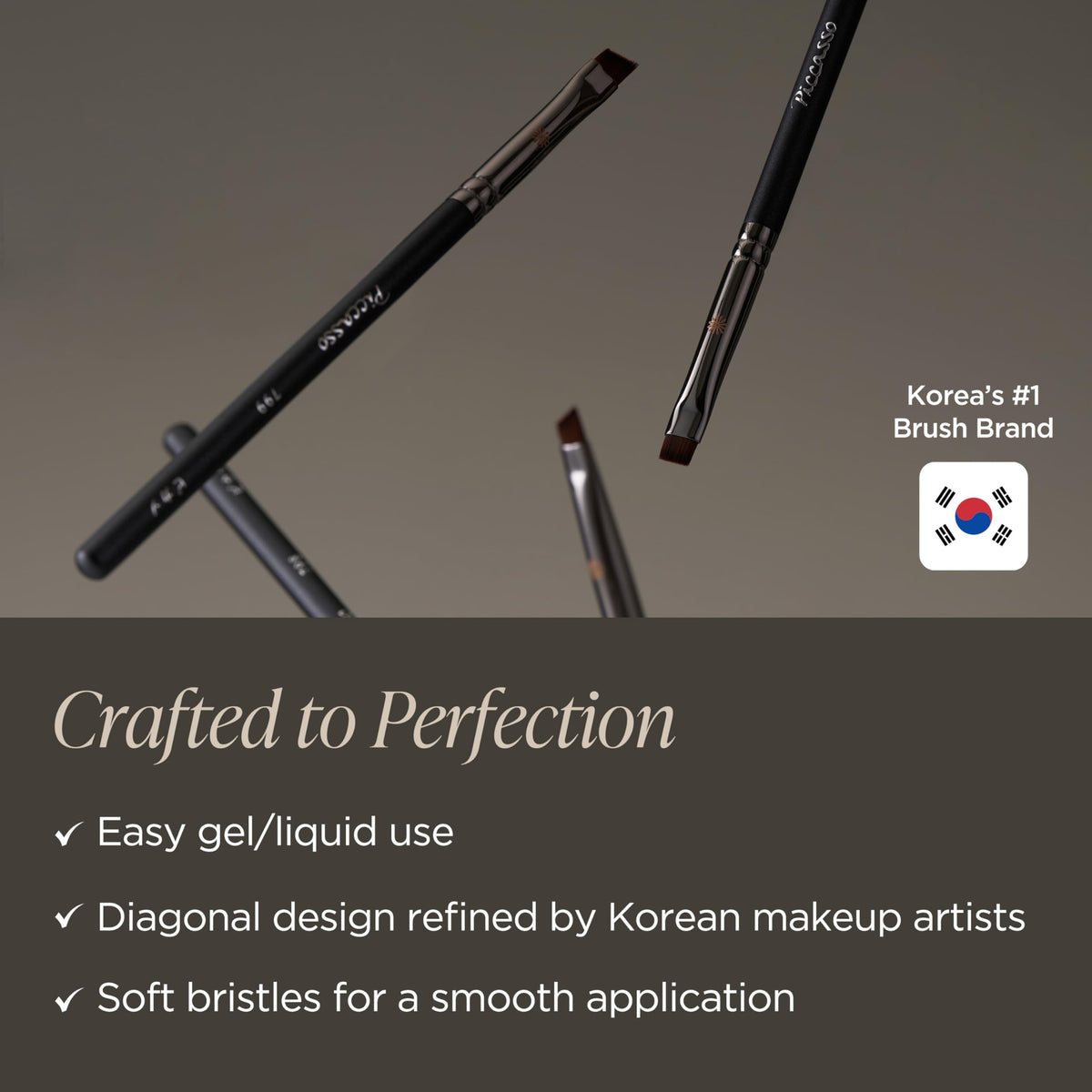 Piccasso 799 Edge Eyeliner Brush ideal for gel eyeliner application