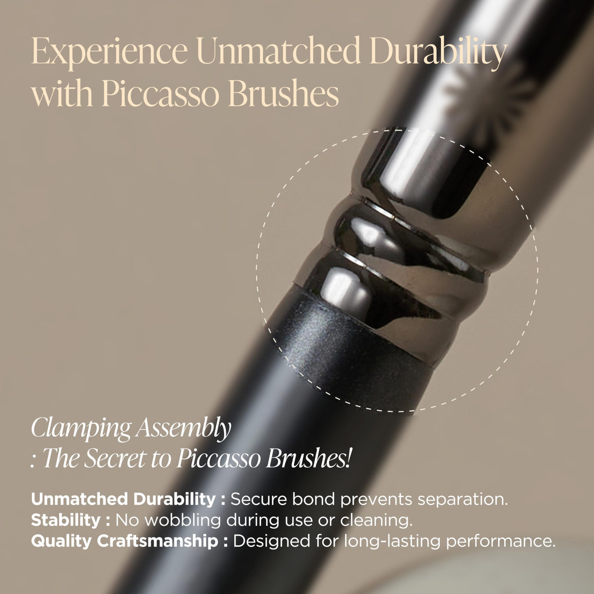 Piccasso 799 Edge Eyeliner Brush works with liquid eyeliner for crisp lines