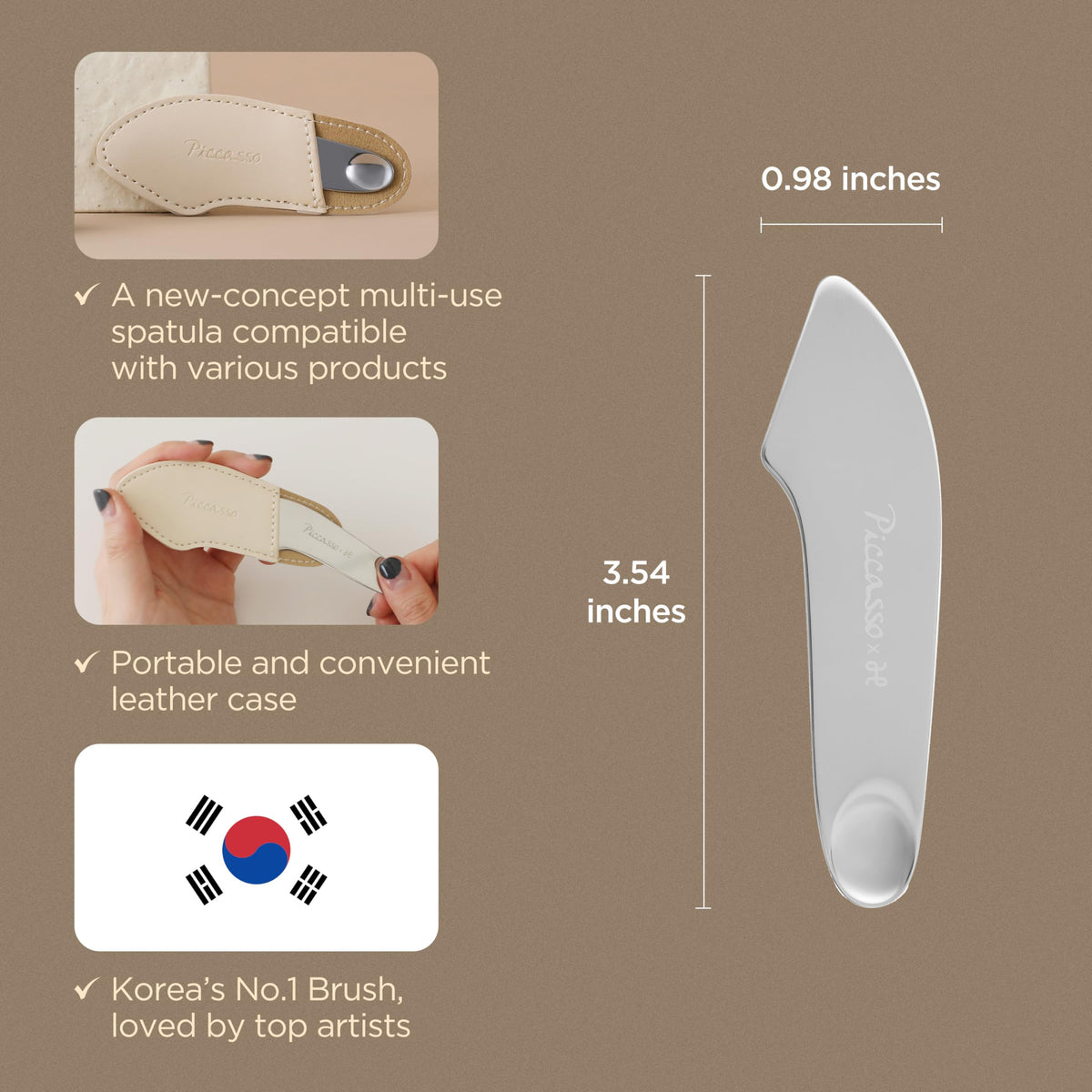 Piccasso skincare spatula precision tool for even distribution