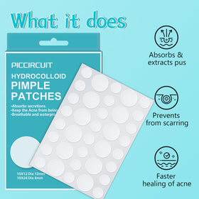 PICcircuit invisible patch with matte finish on face offers discreet coverage.
