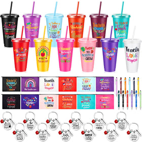 Pickmesh 24oz teacher cup in colorful design for daily classroom hydration.