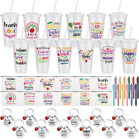 Pickmesh 24oz teacher cup with colorful pattern for daily drinks