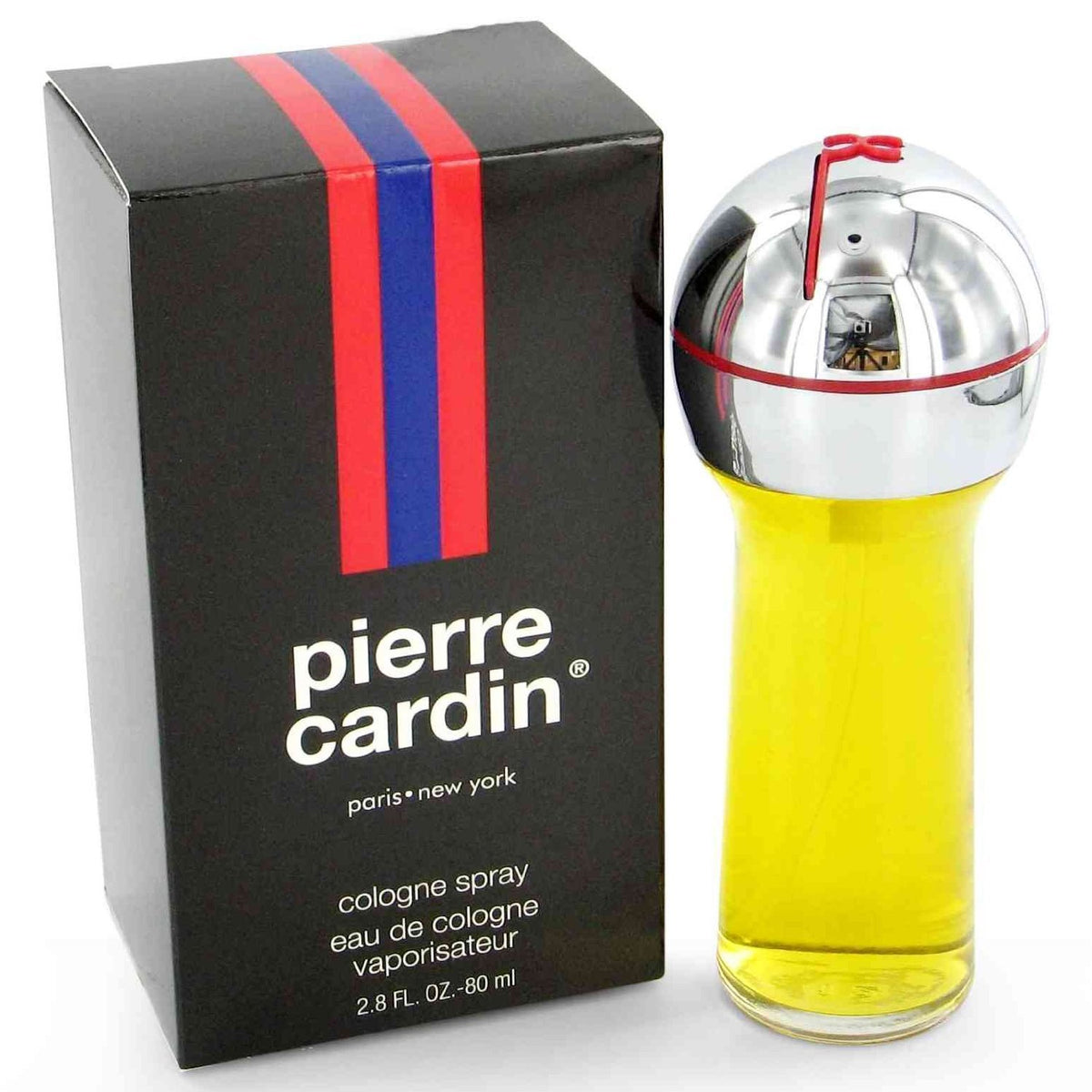 Pierre Cardin fragrance spray bottle, front view, ideal for everyday casual wear and romantic occasions.