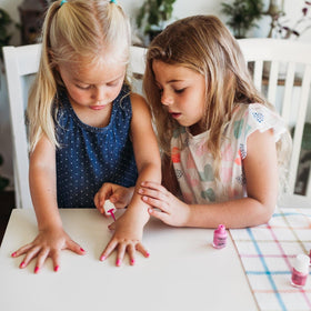 Piggy Paint durable finish dries to a smooth, kid-friendly look.