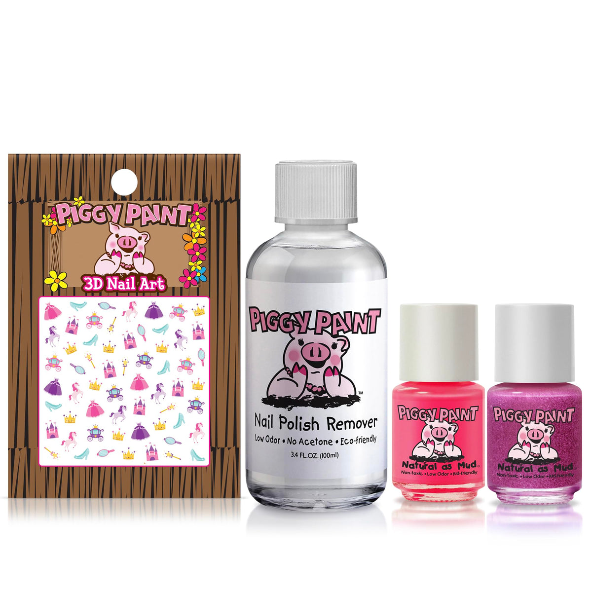 Piggy Paint Glamour Girl polish bottle close-up with safe, non-toxic formula for kids.