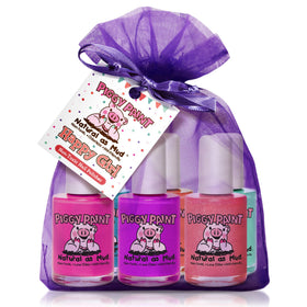 Piggy Paint Happy Girl six-polish set bottles display with kid-friendly colors.