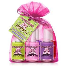 Piggy Paint six-bottle set with vibrant kid-friendly colors for nails
