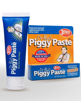 Dr. Paul’s Piggy Paste Gel bottle closeup shows mess-free gel for nails.