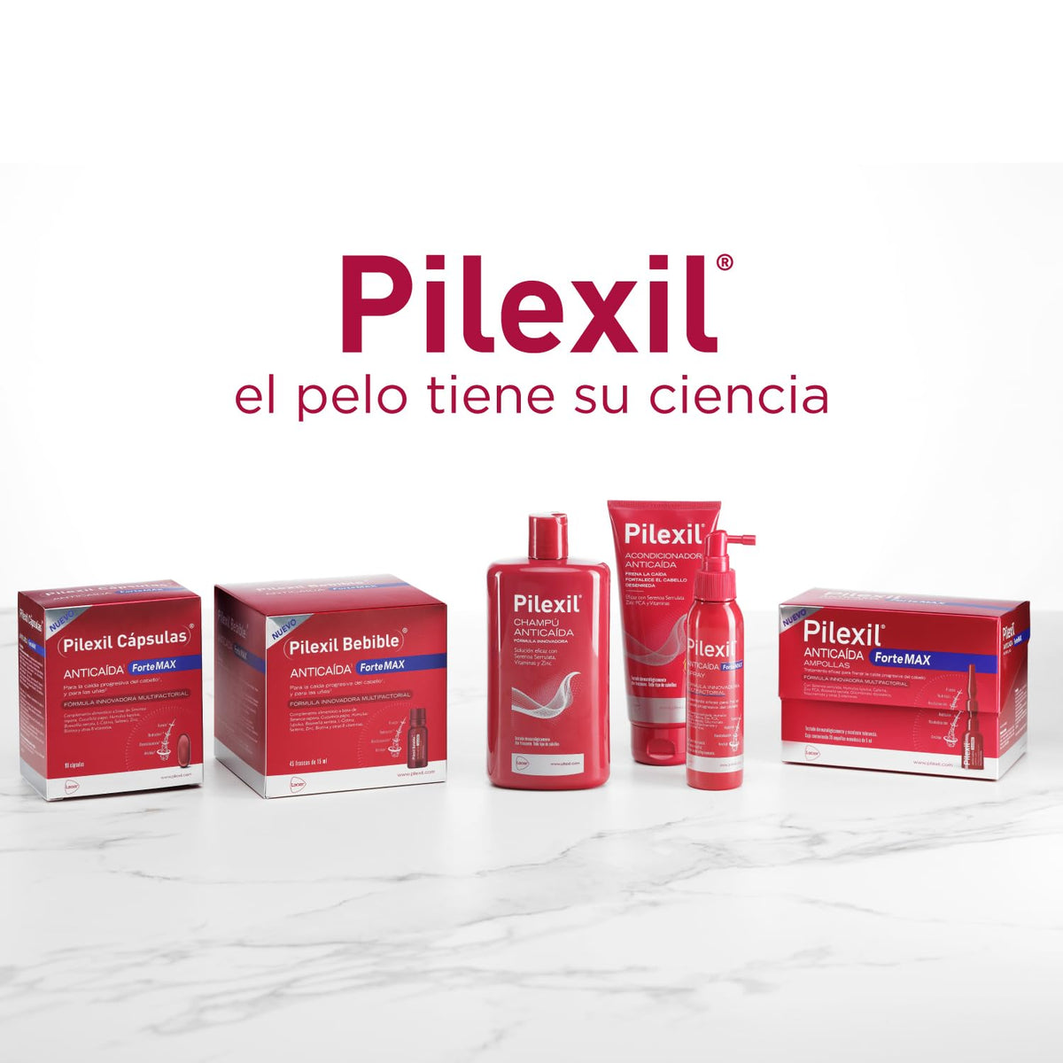 Pilexil anti-hair loss shampoo on shelf showing accessible daily care