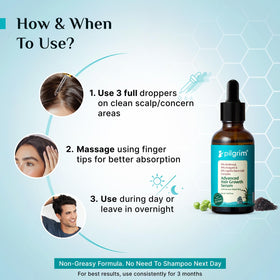 Pilgrim Advanced Hair Growth Serum ingredients featuring Korean Black Rice