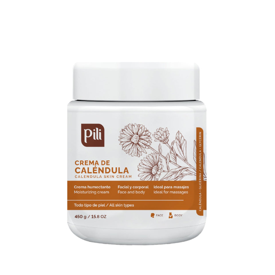 Pili Natural Calendula Repair Cream bottle front, unscented barrier-supporting moisturizer.