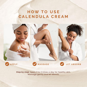 Pili Natural Calendula Repair Cream unscented label close view.