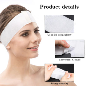 Pimoys headband holds hair back for facial massage and skincare