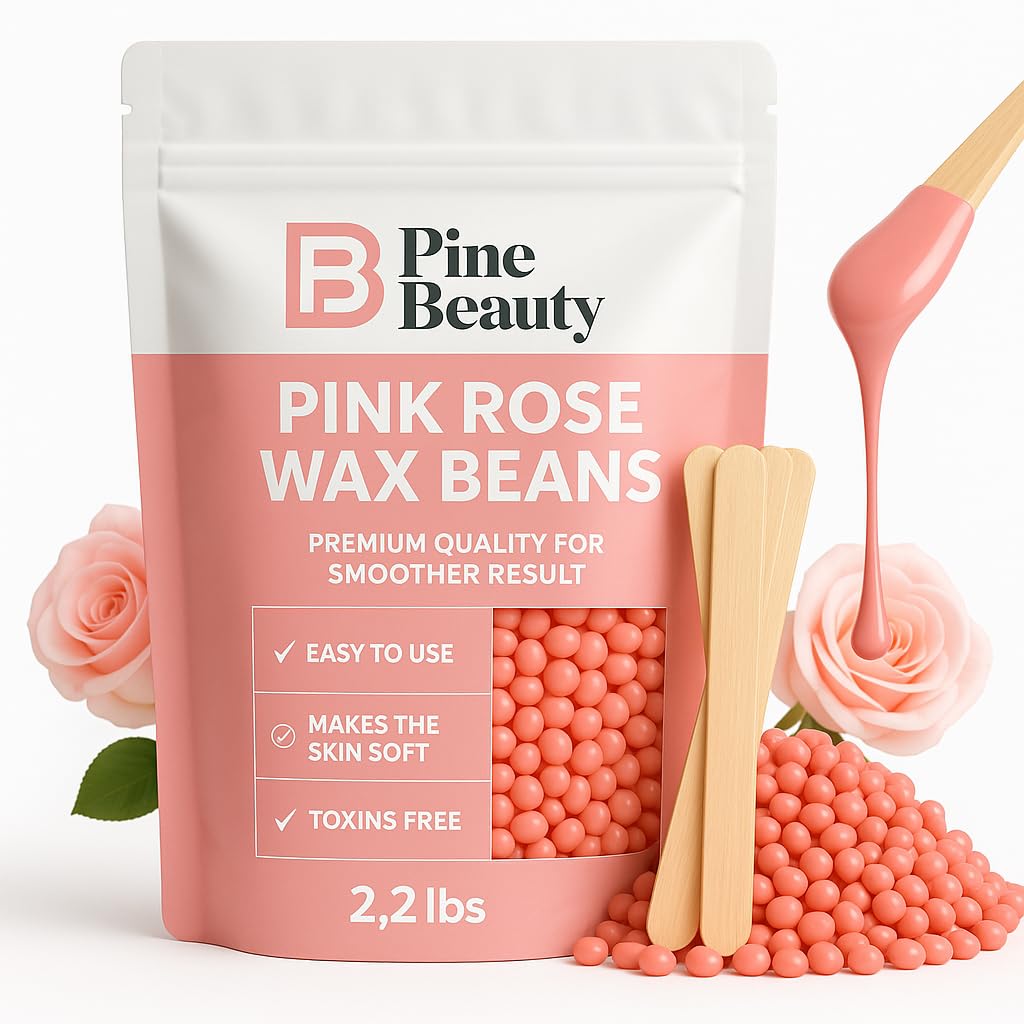 PINE BEAUTY CO hard wax beads 2.2lb bag for smooth, lasting waxing results.