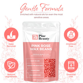 PINE BEAUTY CO sensitive skin wax beads reduce irritation during waxing.