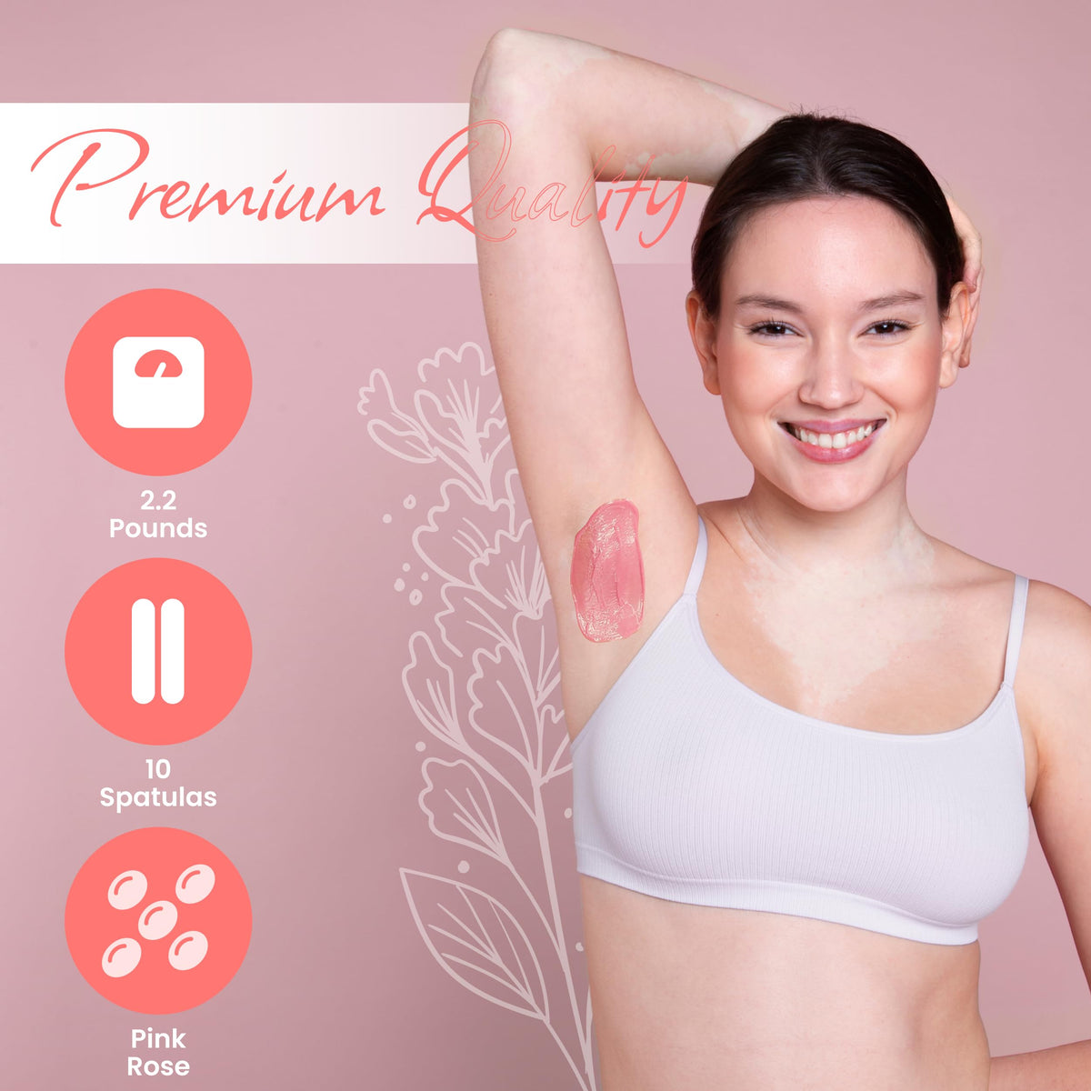 PINE BEAUTY CO beads at safe temperature for comfortable waxing.