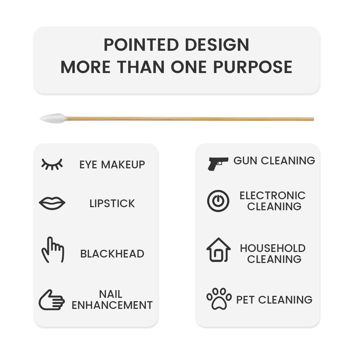 PINGMIC long, absorbent swabs capture grime and moisture effectively.
