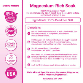 Unscented formula highlighted by Pink Stork Postpartum Sitz Bath Soak for clean postpartum care.