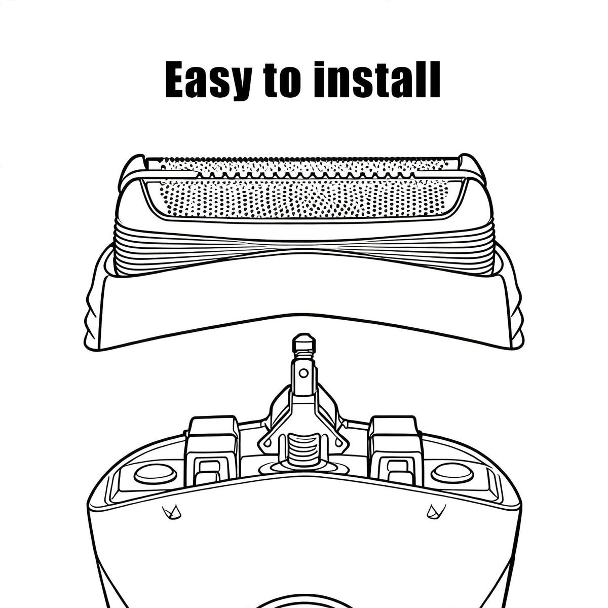 Pinkind 32B head supports beard trimming with Braun Series 3 use