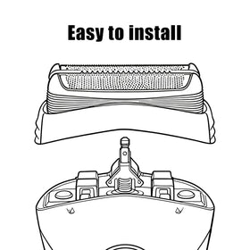 Pinkind 32B head supports beard trimming with Braun Series 3 use