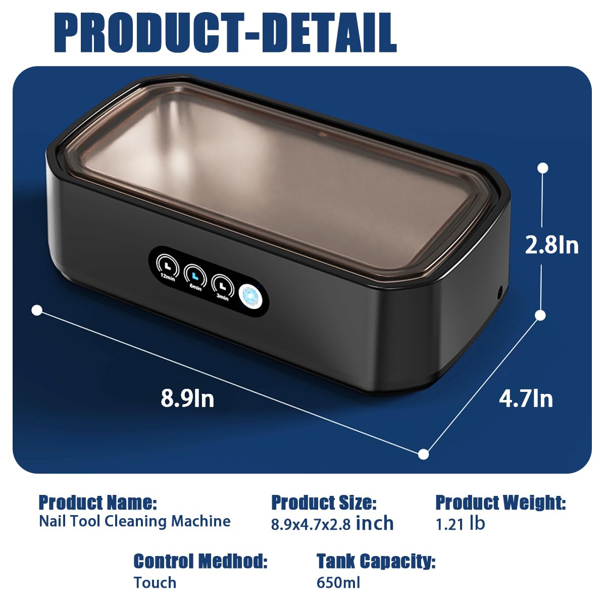 Pinkiou sterilizer doubles as jewelry cleaning in a safe 650ml capacity
