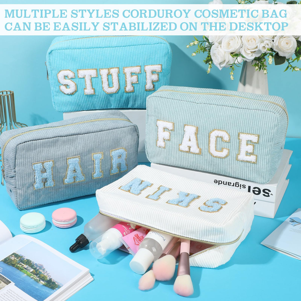 Pinkunn versatile bag stores makeup skincare and small toiletries for trips.