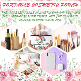 Pinkunn makeup pouch with Spanish floral pattern for keys and daily essentials