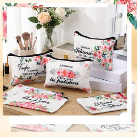 Pinkunn durable canvas pouches with zippers for secure items