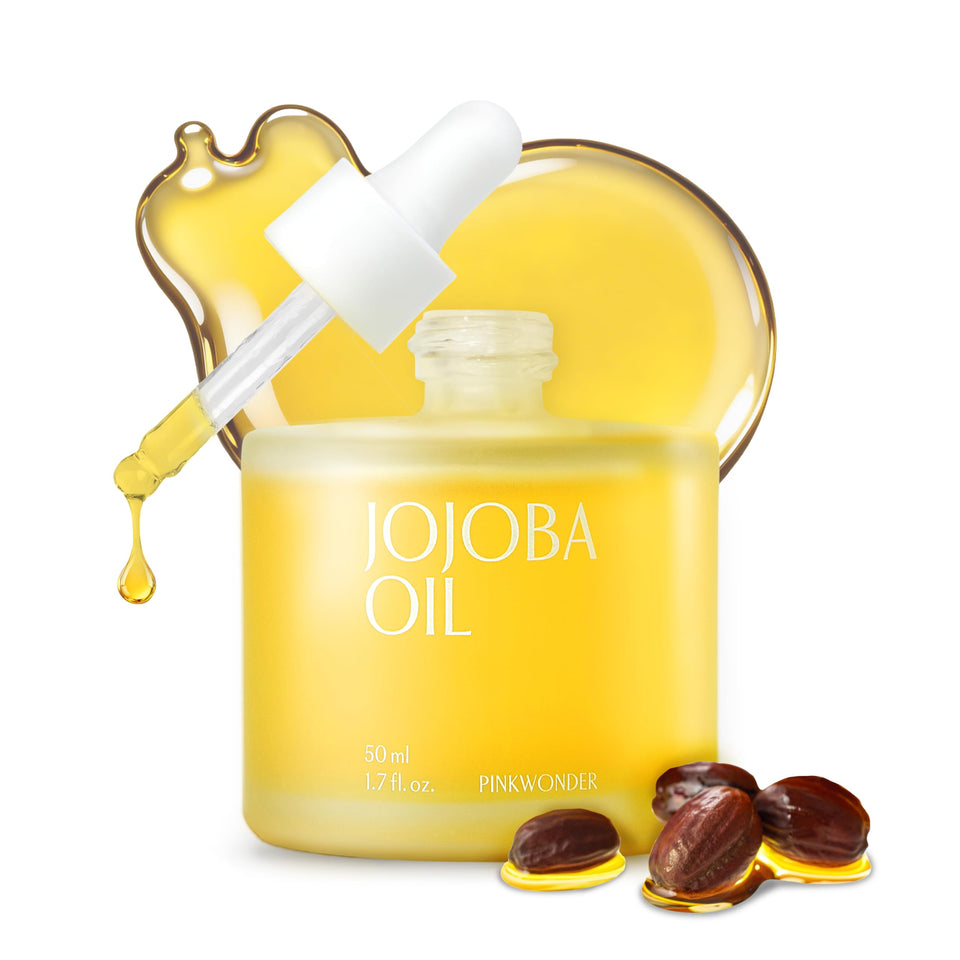 PINKWONDER Jojoba Oil bottle pour shows lightweight hydration for daily skincare