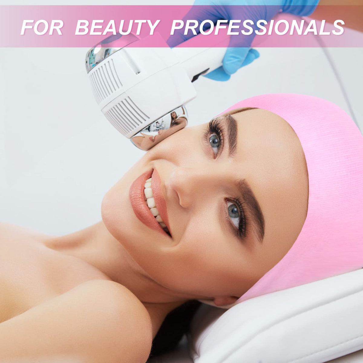 PinkXhy headbands provide large coverage over ears to keep hair away from skincare products.