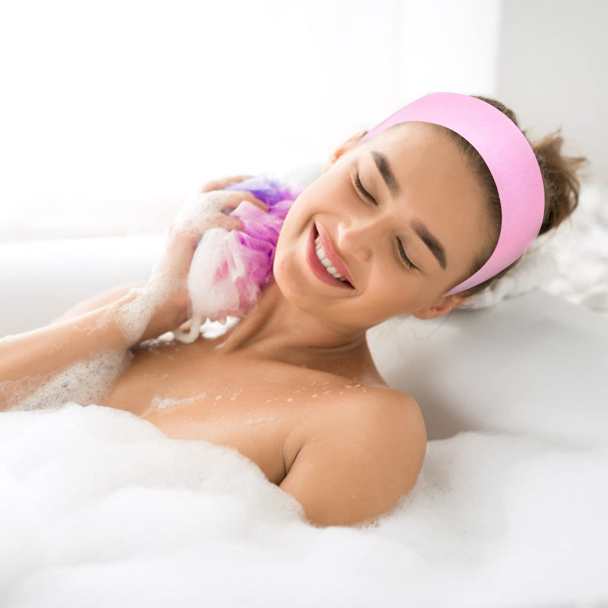 Soft pink PinkXhy headbands, ideal for daily use and spa days.