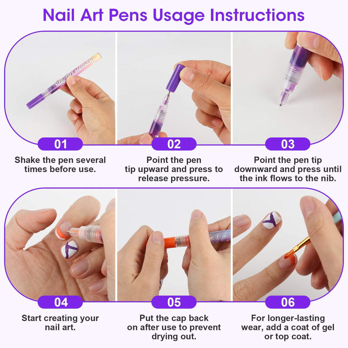 Pintada 3D nail stickers kit with dimensional accents