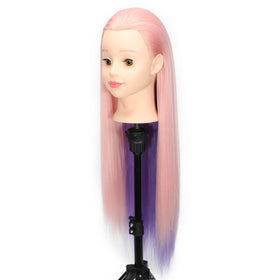 Pinzer mannequin head showing the sturdy clamp stand for stability