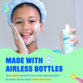 Pipa Skincare Squeaky Clean antioxidant shield graphic suggests environmental protection