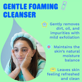 Pipa Skincare Squeaky Clean foaming lather reveals light cleansing suitable for tweens