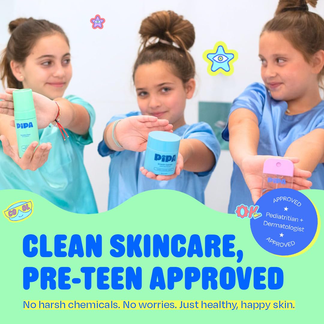 Pipa Skincare Squeaky Clean fragrance-free label close-up with approved seal