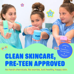 Pipa Skincare Squeaky Clean fragrance-free label close-up with approved seal