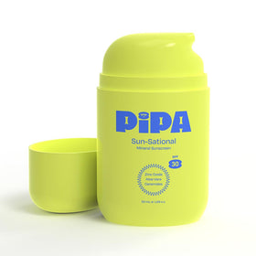 Pipa Sun-Sational 50ml bottle with mineral SPF 30 for daily protection.