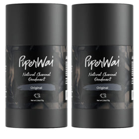 PiperWai Original Charcoal Deodorant packaging made from recycled ocean waste materials