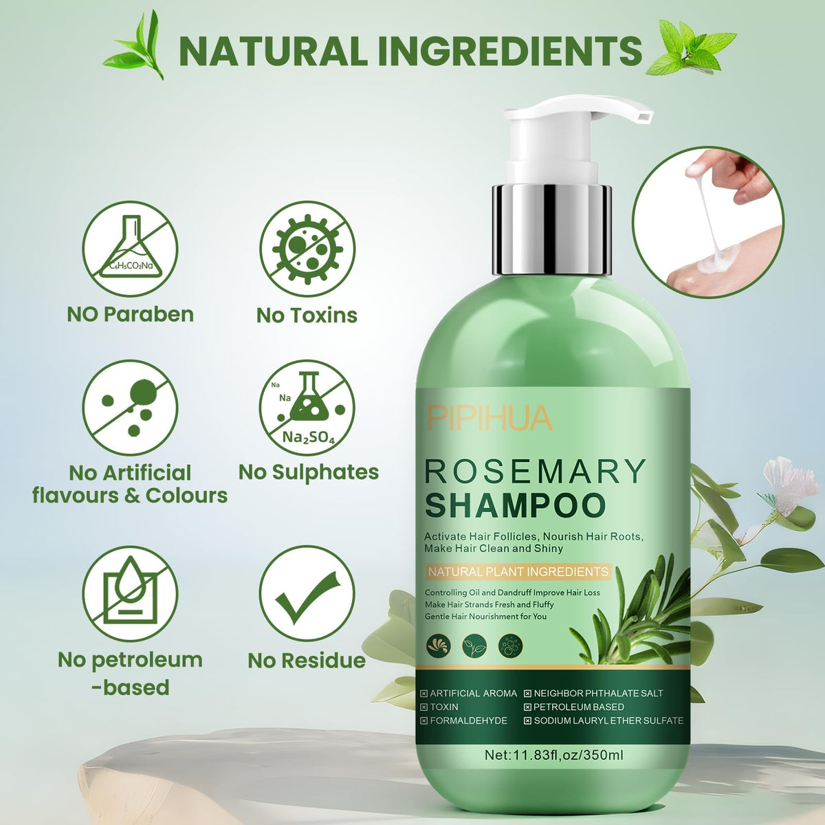 PIPIHUA biotin drops visible, suggesting fortifying formula for healthy hair
