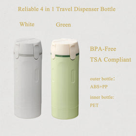 PIQOLA transparent inner bottles allow quick level checks before trips.