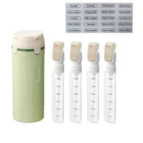 PIQOLA 4-in-1 travel dispenser outer shell keeps essentials neatly organized for travel.