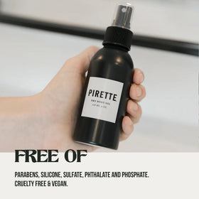 PIRETTE USA-made packaging emphasizes cruelty-free and vegan formulation.