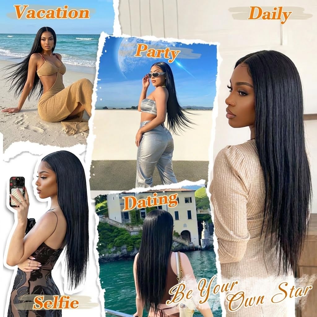 PISRY Ready-to-wear glueless wig in human hair for quick setup and removal.