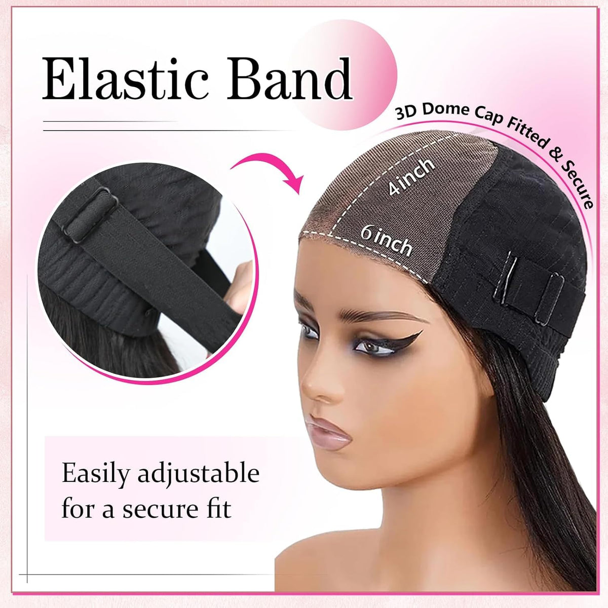 PISRY straight lace front wig with natural black shade and versatility