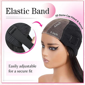PISRY straight lace front wig with natural black shade and versatility